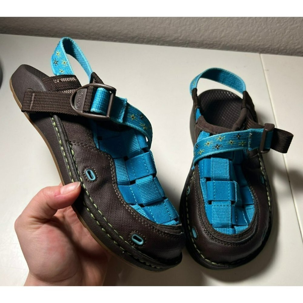 Chaco | Paradox Sandals Shoes Brown Blue Girls Sz 4